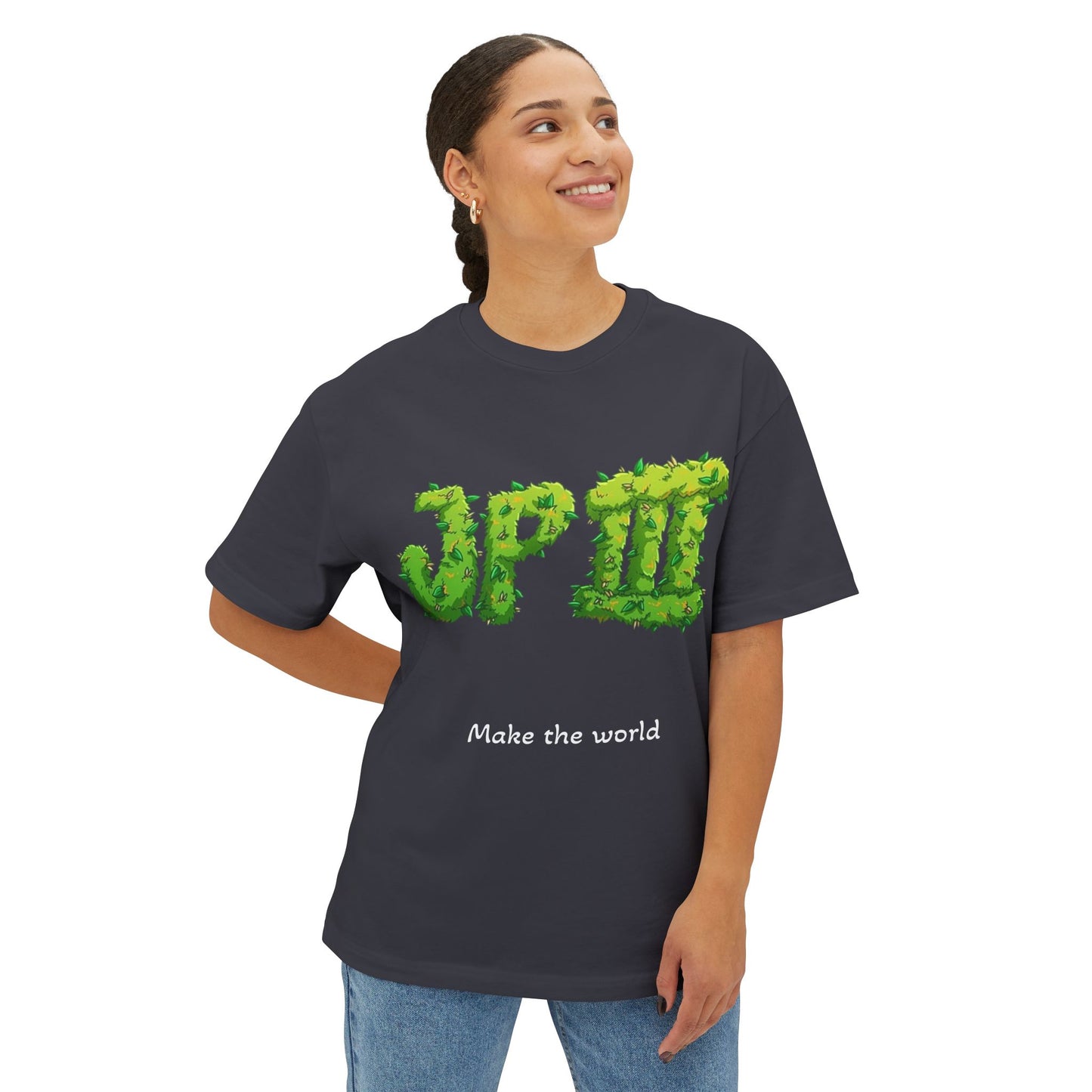 JP The 3rd, 'Good Gas / Mental Magic' Eco Graphic Tee — Dark Oversized Boxy T-Shirts
