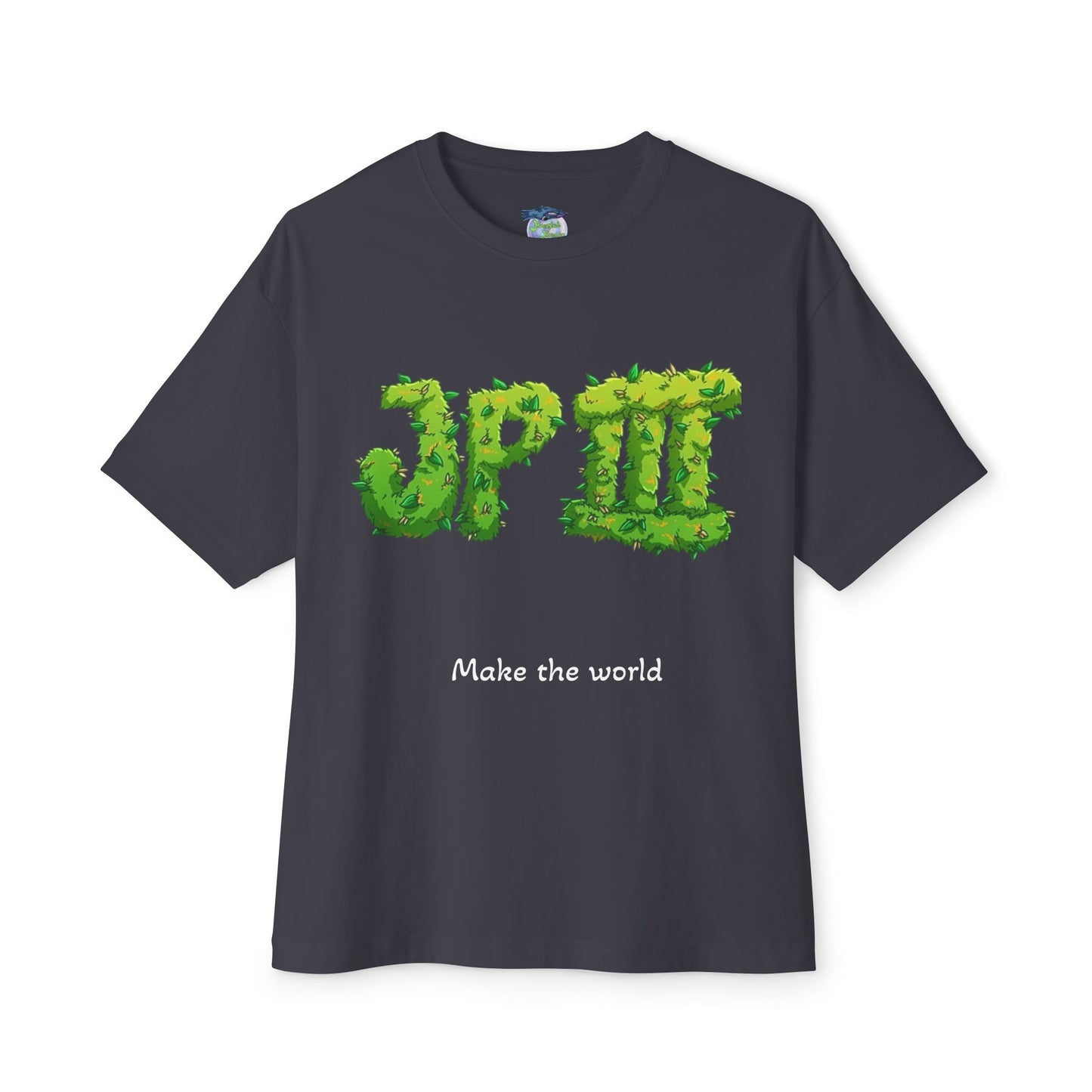 JP The 3rd, 'Good Gas / Mental Magic' Eco Graphic Tee — Dark Oversized Boxy T-Shirts