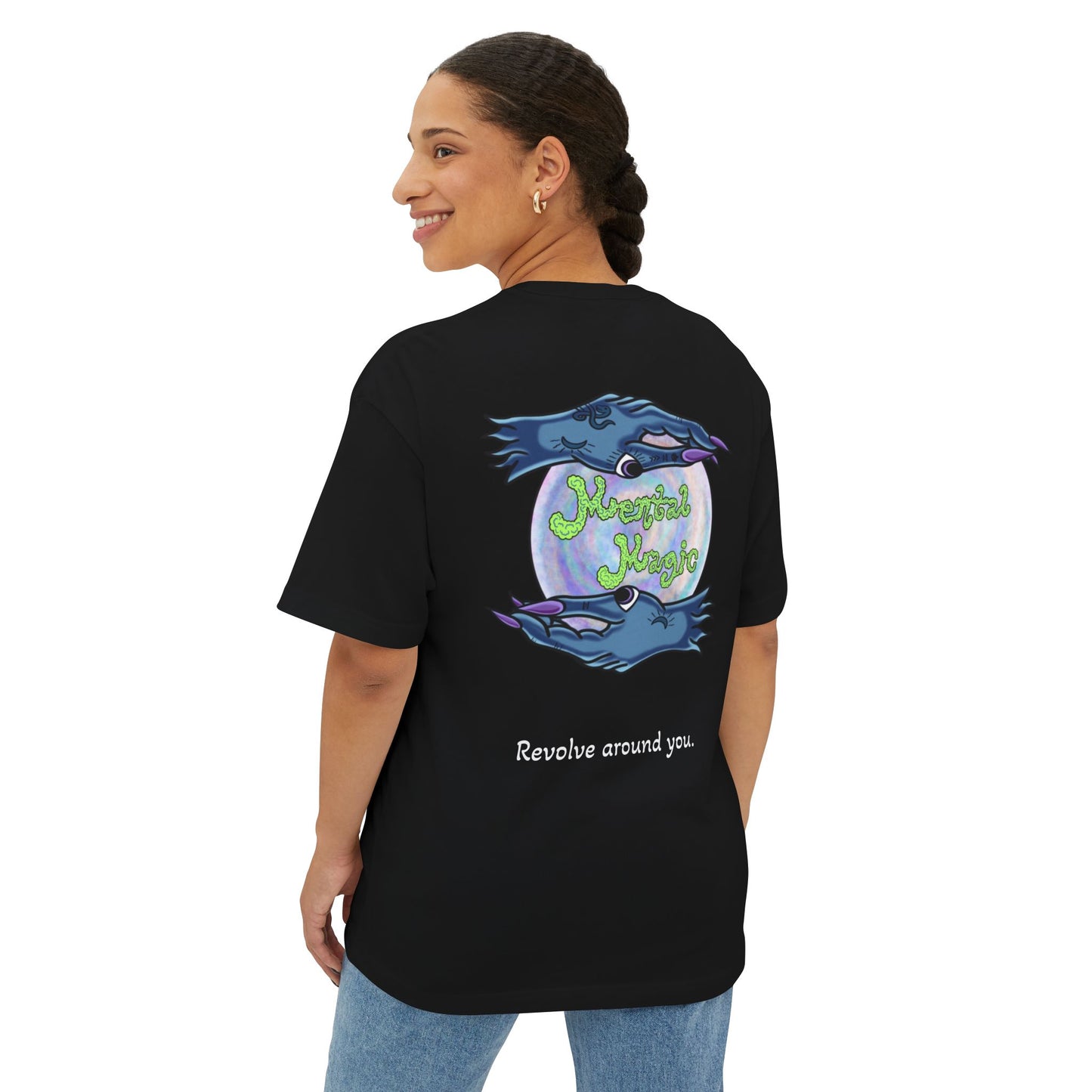 JP The 3rd, 'Good Gas / Mental Magic' Eco Graphic Tee — Dark Oversized Boxy T-Shirts