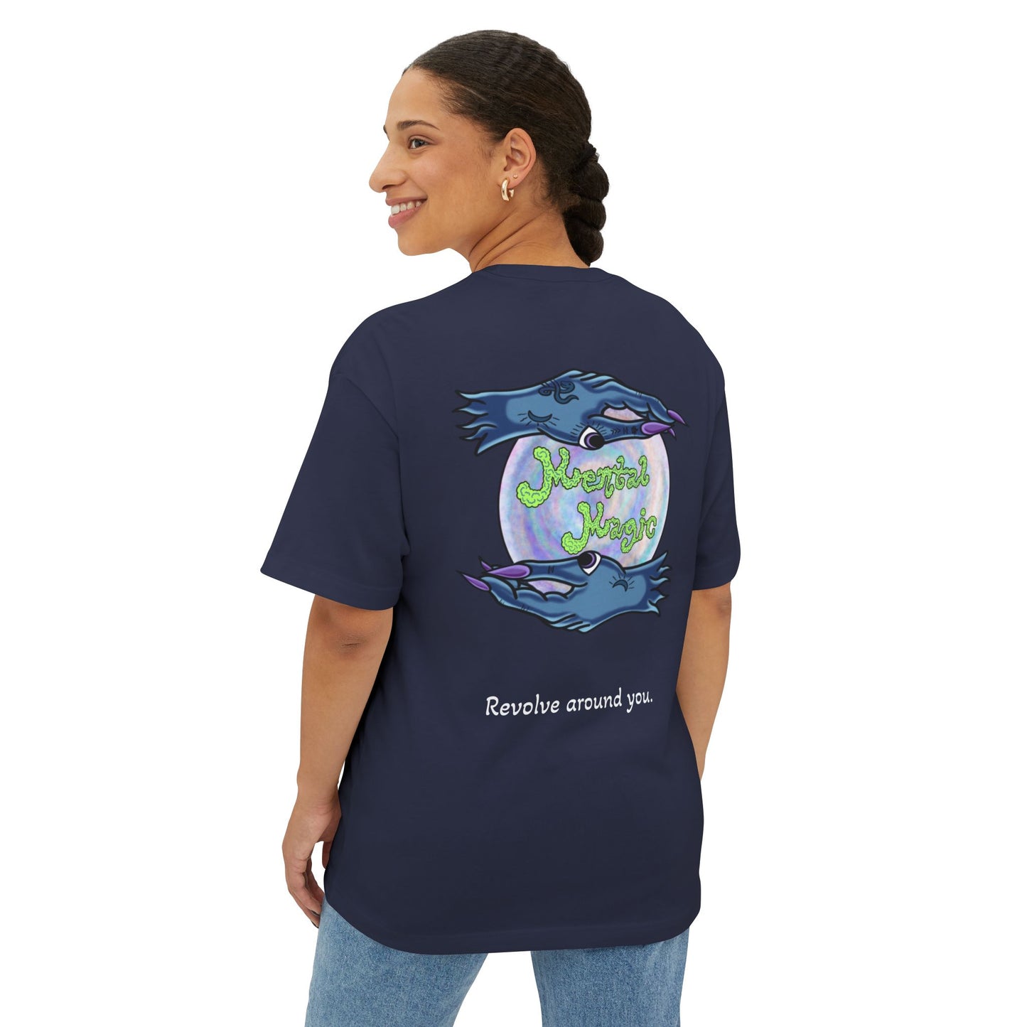 JP The 3rd, 'Good Gas / Mental Magic' Eco Graphic Tee — Dark Oversized Boxy T-Shirts